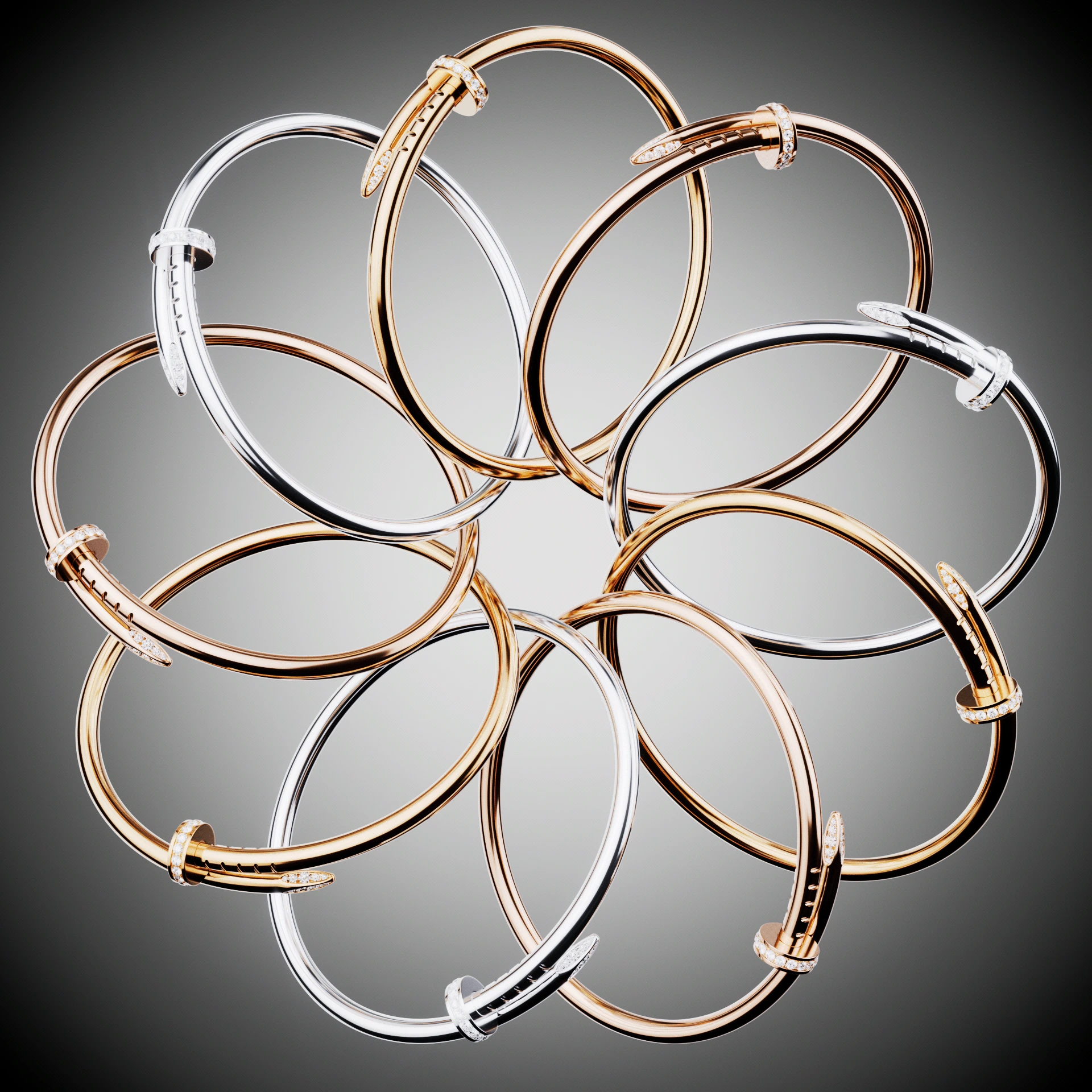 Cartier Juste un Clou — bracelets arrangement