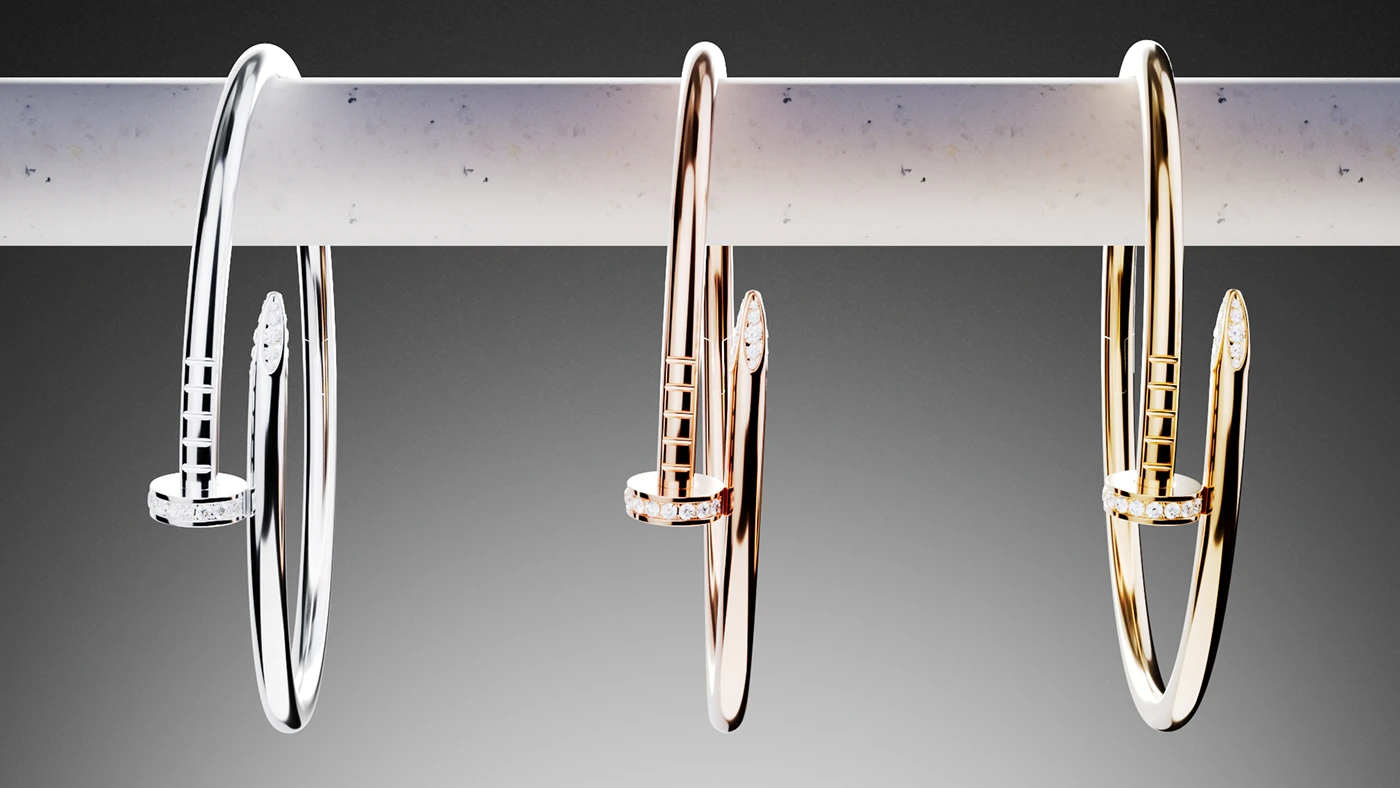 Cartier Juste un Clou — three bracelets